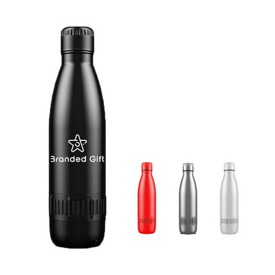 17 oz Rechargeable Wireless Smart Water Bottle with Speaker